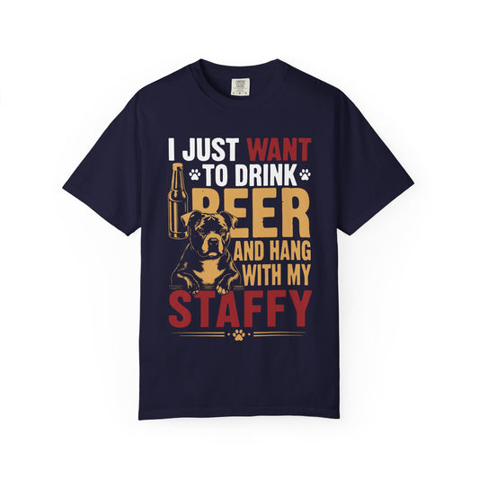 Drink Beer and Hang with Staffy T-Shirt