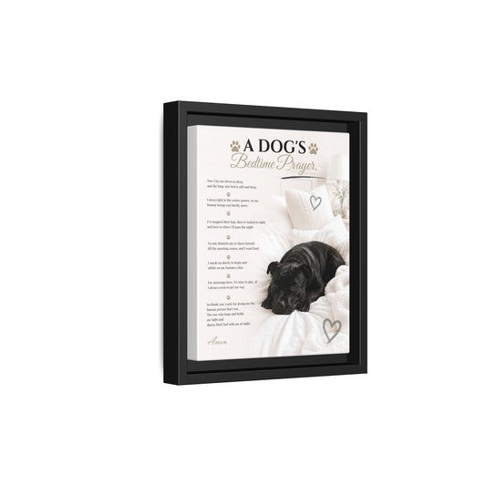 A Dog's Bedtime Prayer - Premium Framed Wall Art