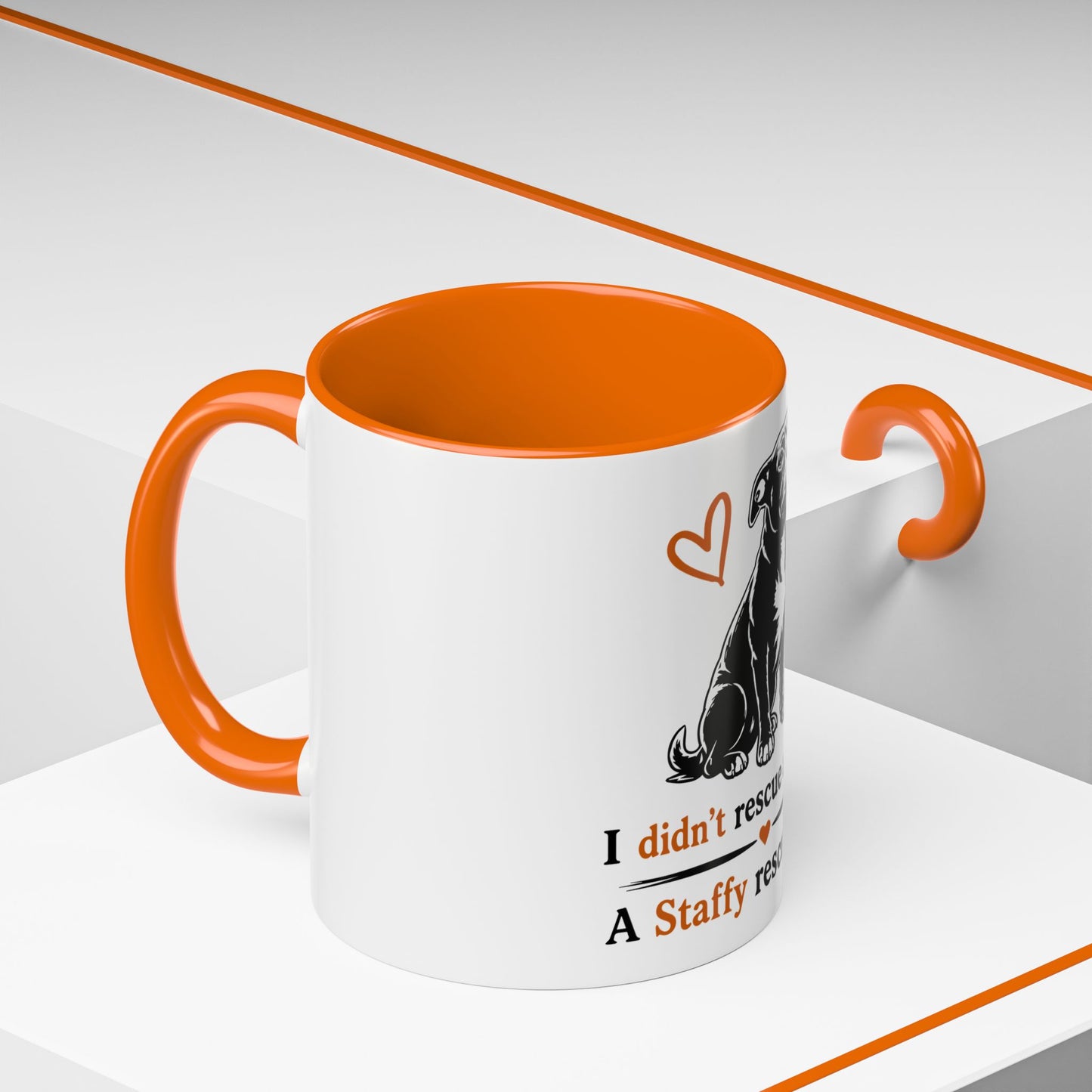 I didn't rescue a Staffy, a Staffy rescued me - Coffee Cup