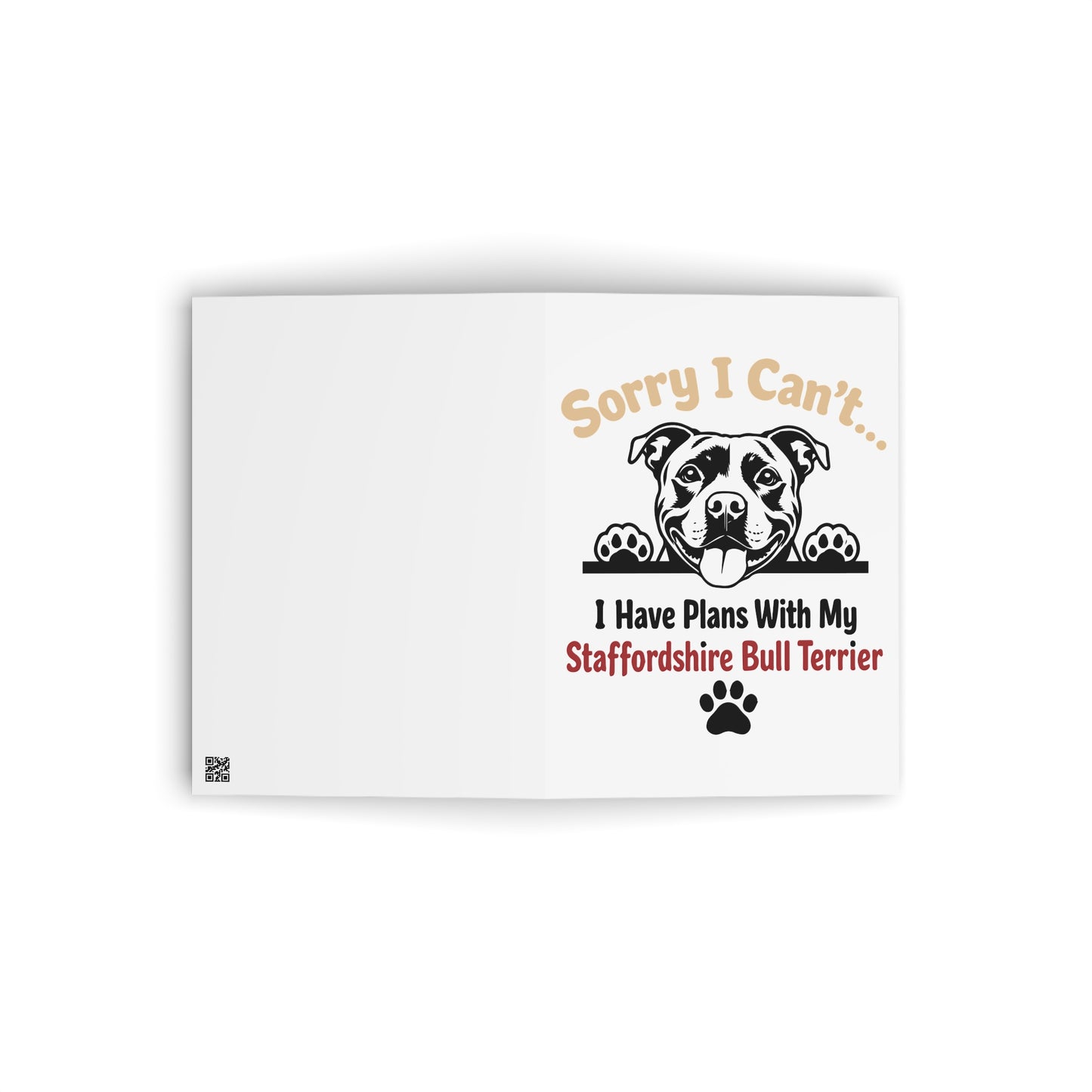 My Staffordshire Bull Terrier — Greeting Card