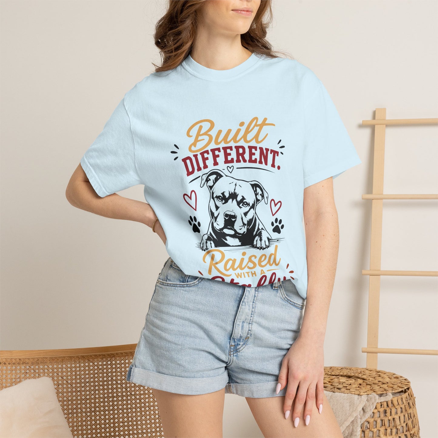 Raised With a Staffy T-Shirt