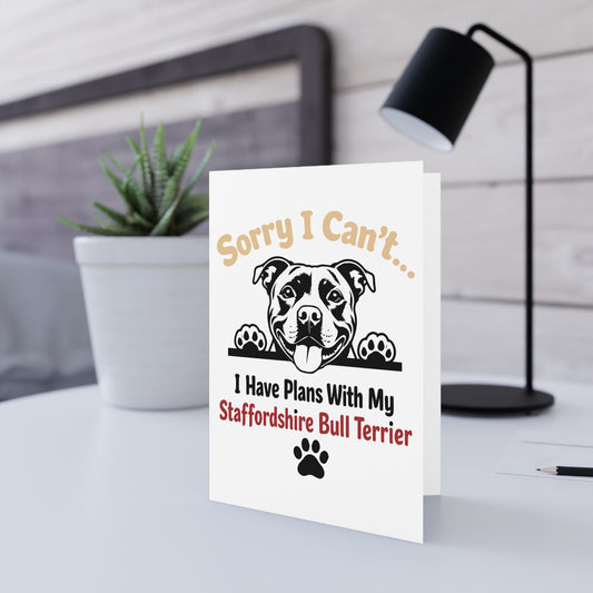 My Staffordshire Bull Terrier — Greeting Card