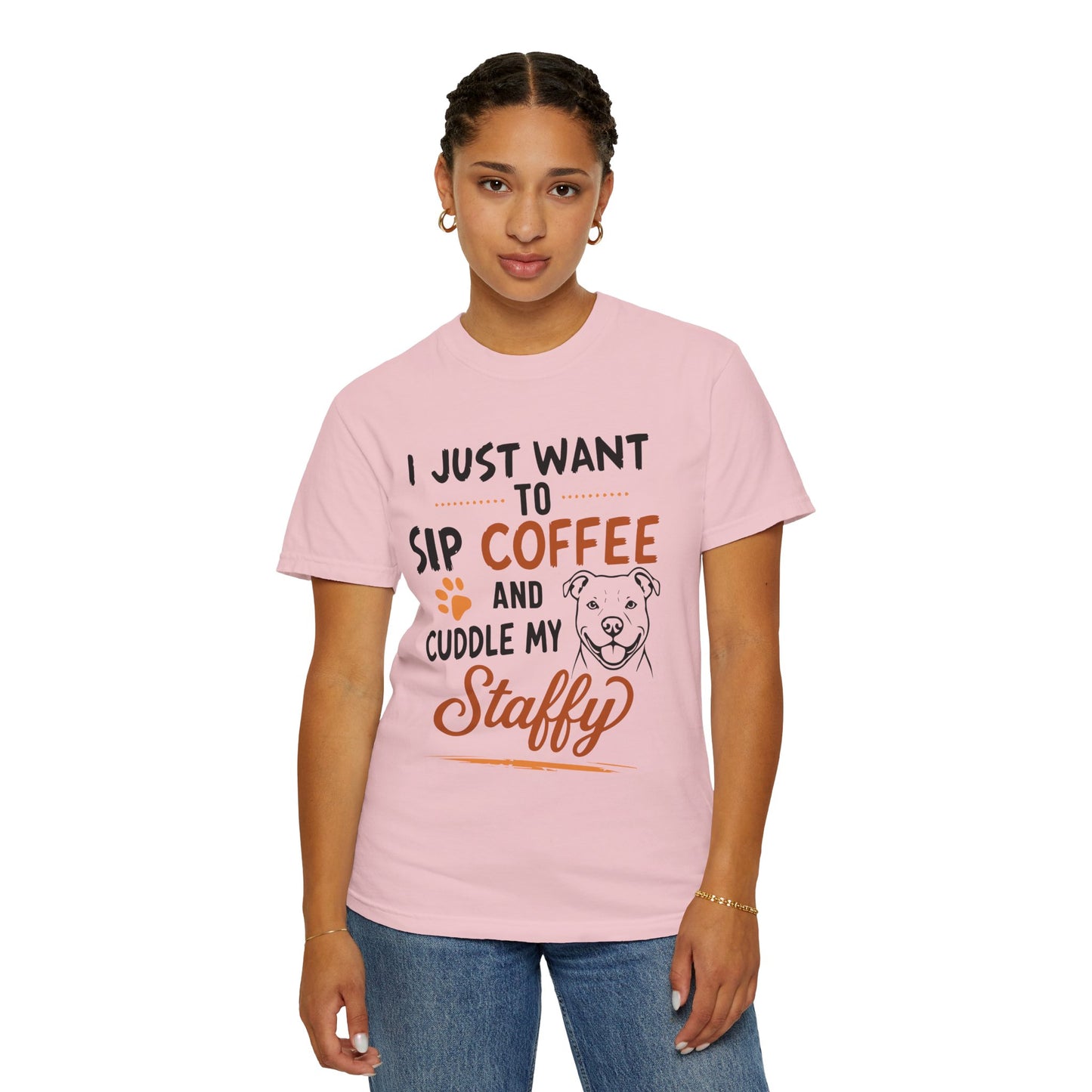 Sip Coffee & Cuddle My Staffy T-Shirt
