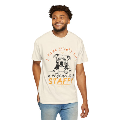 Most Likely To Dog Staffy T-Shirt
