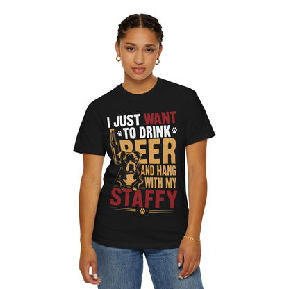 Drink Beer and Hang with Staffy T-Shirt