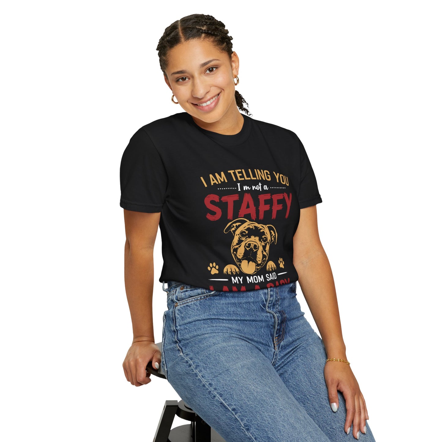 Cute Staffy Mom T‑Shirt
