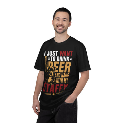 Drink Beer and Hang with Staffy T-Shirt