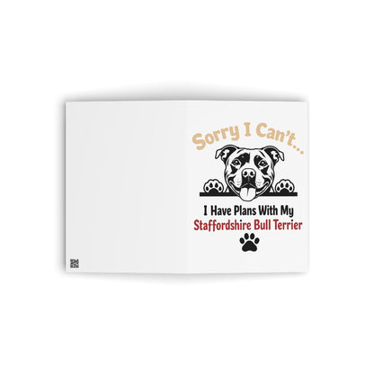 My Staffordshire Bull Terrier — Greeting Card