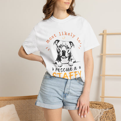 Most Likely To Dog Staffy T-Shirt