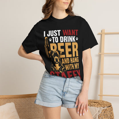 Drink Beer and Hang with Staffy T-Shirt