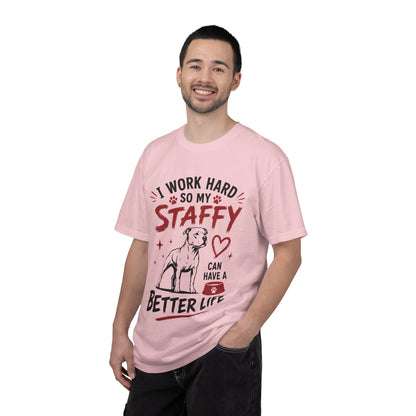 I Work Hard Staffy T-Shirt