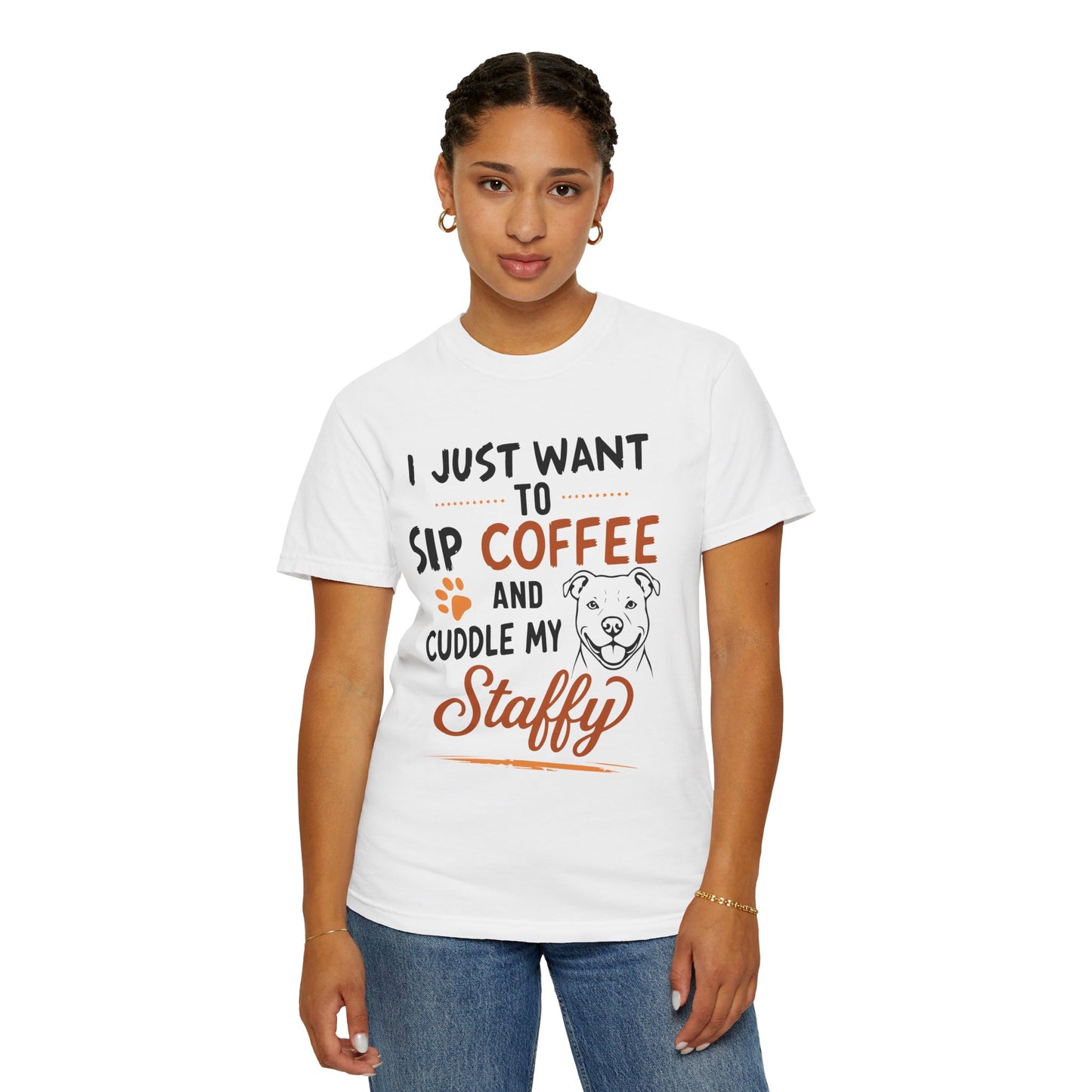 Sip Coffee & Cuddle My Staffy T-Shirt