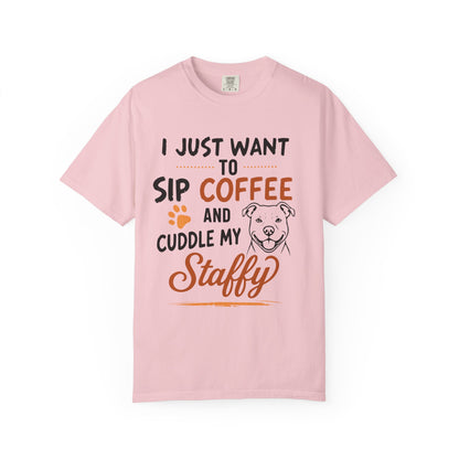 Sip Coffee & Cuddle My Staffy T-Shirt