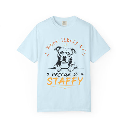 Most Likely To Dog Staffy T-Shirt