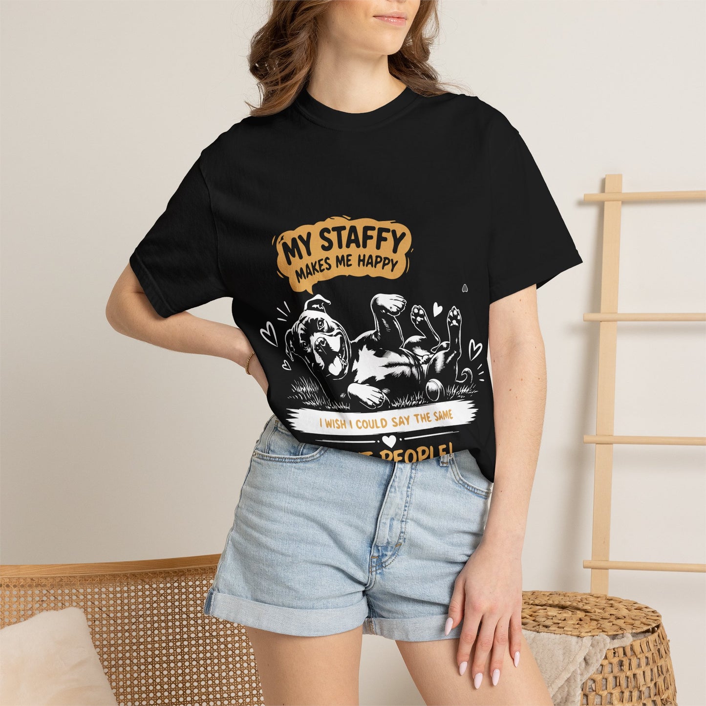 Makes Me Happy Staffy Lover T-Shirt