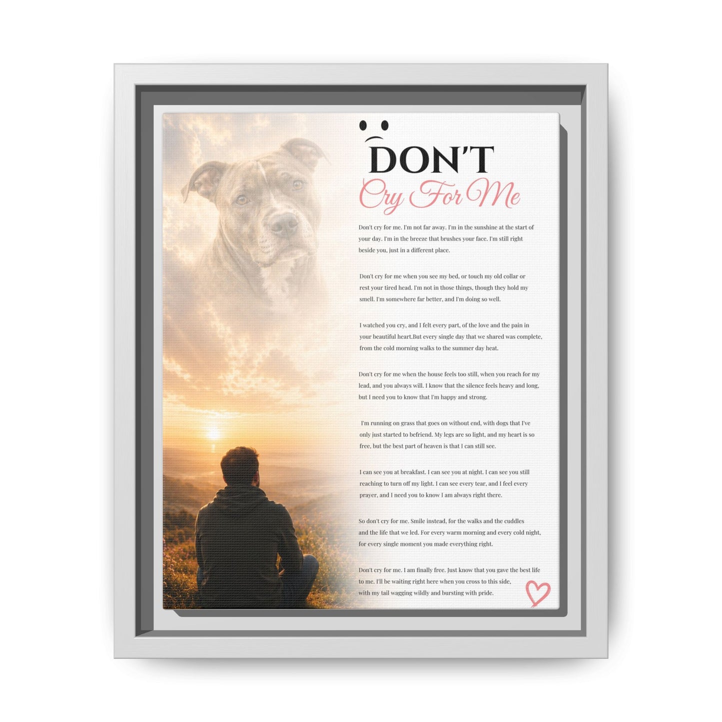 Don't Cry For Me - Premium Framed Wall Art