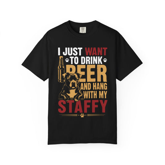 Drink Beer and Hang with Staffy T-Shirt