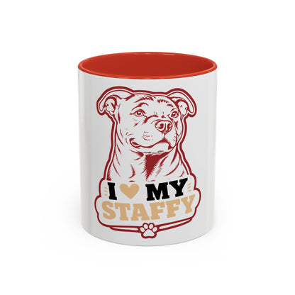 I Love My Staffy Accent -  Coffee Cup
