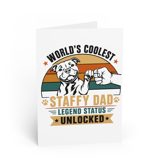 World's Coolest Staffy Dad — Greeting Card