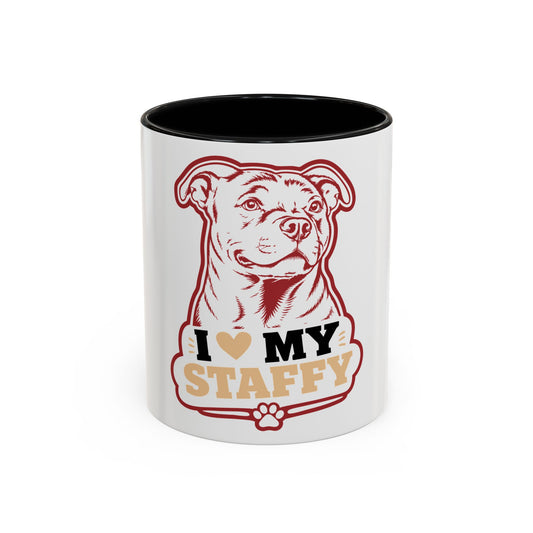 I Love My Staffy Accent -  Coffee Cup