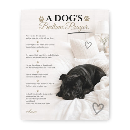 A Dog's Bedtime Prayer - Premium Wall Art