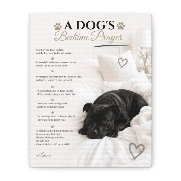 A Dog's Bedtime Prayer - Premium Wall Art