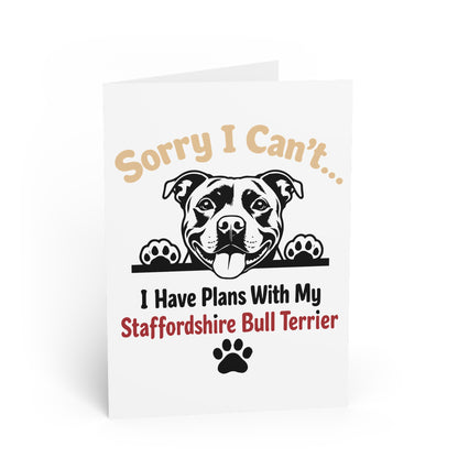 My Staffordshire Bull Terrier — Greeting Card