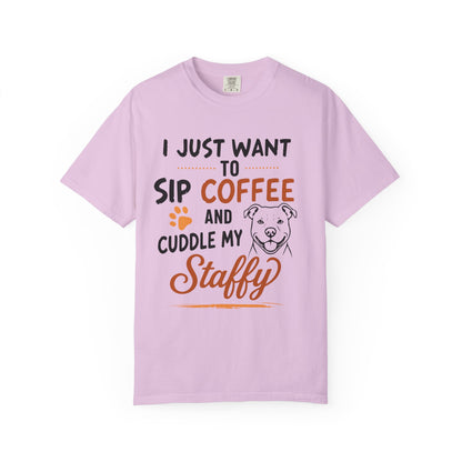 Sip Coffee & Cuddle My Staffy T-Shirt