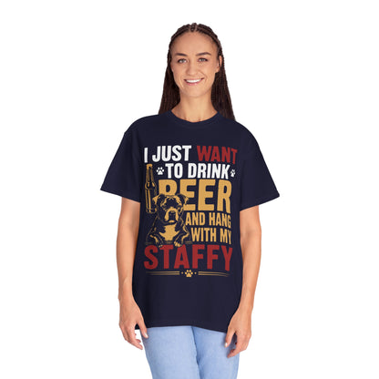 Drink Beer and Hang with Staffy T-Shirt