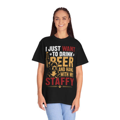 Drink Beer and Hang with Staffy T-Shirt