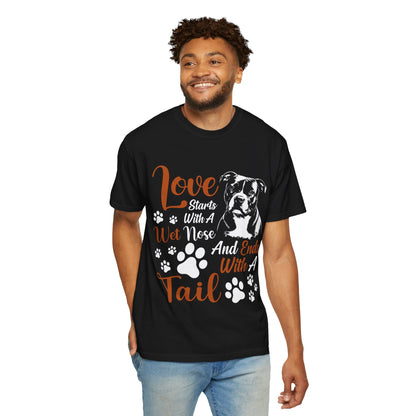 Love Starts With A Wet Nose T-Shirt
