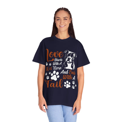 Love Starts With A Wet Nose T-Shirt