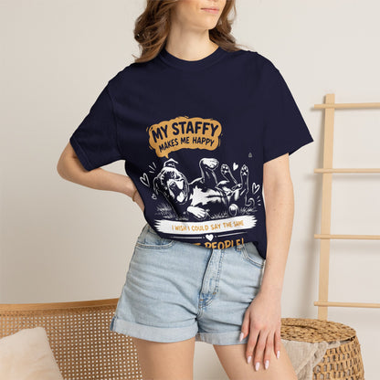 Makes Me Happy Staffy Lover T-Shirt