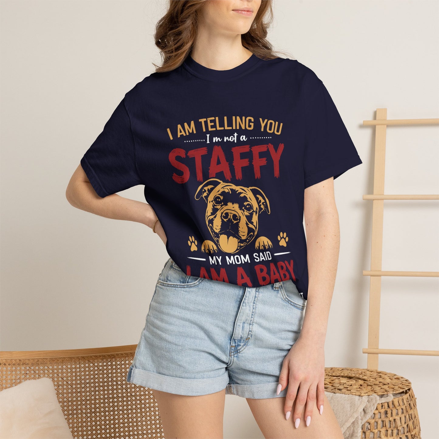 Cute Staffy Mom T‑Shirt