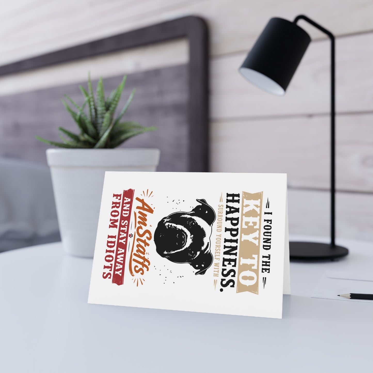 the Key to Happiness: Surround Yourself — Greeting Card
